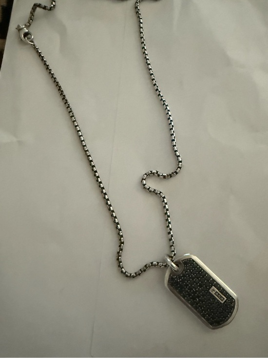 David Yurman Other - David Yurman Black Crystal Dog Tag Pendant